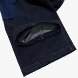 panel mix denim wide pants_blue