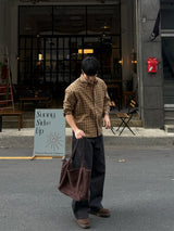 Madele checkered cropped shirt