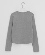 Higet Peach Fuzz Color Basic Long Sleeve Tee
