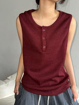 Bertney Ribbed Basic Thick Tank Top 6color