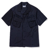 ripstop off duty fatigue shirt navy