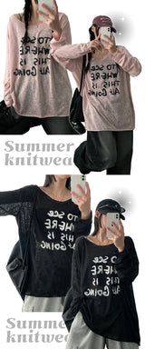 Lau Lettering Summer Knitwear (4 colors)