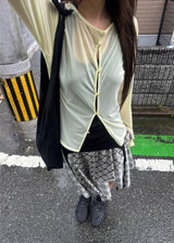 RAW CHECK SKIRT
