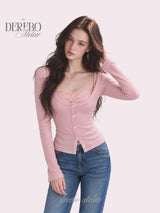 Ria lace layered cardigan long-sleeve  top