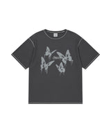ピグメントバタフライゴスTシャツ_チャコール