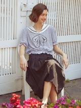 Ribbon Sailor Top (STRIPE)