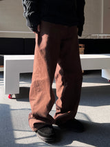 Herringbone stitch denim - BROWN