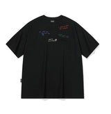 26SS★ Draw Stitch Embroidered Short Sleeve Tee