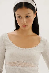Azalea top - light gray