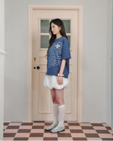 Updraft オーバーサイズアートワークTシャツ [ブルー]