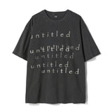 Untitled Layer Logo Pigment Wash Short Sleeve Washed Black