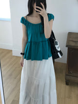 Punching Shirring T-shirt (2 colors)