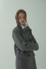 OVERSIZED WOOL COAT_MELANGE GRAY