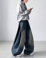 Glaze Pintuck Balloon Denim