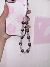[ALOHA SET] Aloha gal phone case - silver epoxy + pink soda strap - star