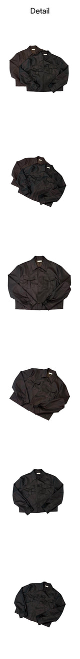 [F/W] クロップポケットレザージャケット(2color)