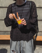 ローワン ボヘミアン シースルー ニット