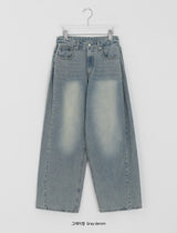 Dalt Side Pintuck Wide Denim Pants