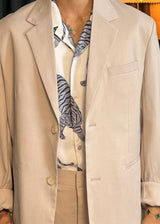 Linen loose-fit jacket 4COLOR