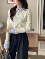 Divet Two Pin Tuck Brushed Span Wide Slacks