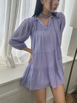 Grape scarf dress