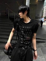 クロップドマッスルフィットアーカイブTシャツ