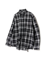 87-STAN087 クラシックレガシーオーバーフィットポケット長袖チェックシャツ