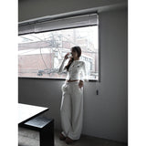 【MADE】winter velour pants, white