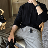 アーロンモーデンエッセンシャルセミクロッピードロングスリーブTシャツ