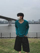 Lenny Summer Linen V-neck Knitwear 4C