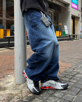 DV Embossed Balloon Denim Pants