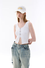 CINDY SLEEVELESS TOP SET / WHITE
