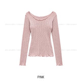 Sable Punched V-Neck Knit