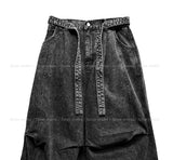 イーストベルトワイドデニムパンツ