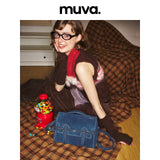 muva. Solid‑Color Multi‑Wear Cowhide‑Velvet Backpack, Premium‑Feel British‑Style Mini Document‑Style Purse, New Arrival Jan 9