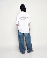 25FW ボーダーラインベーシックロゴショートスリーブTシャツ ホワイト