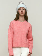 COLLECTION ROUND NECK KNIT [PINK]