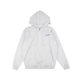 Back print logo zip hoodie