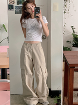 CT Modal Print Short Sleeve Crop T-Shirt (4color)