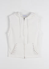 EYELET LINE HOOD VEST