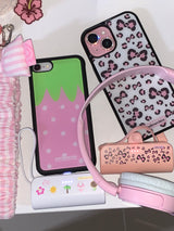 white leopard glass case