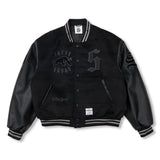 Classic Oversized Varsity Jacket Black / Navy