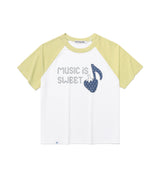 Wストロベリーラグラン半袖Tシャツ ホワイト(CV2FMFT545A)