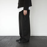 maison wide pintuck wool slacks