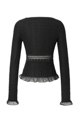 Vanilla lace cardigan - black