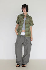 CHECK ROLL-UP SHIRT