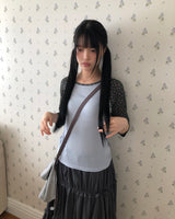 プテン フラワー 七分袖Tシャツ