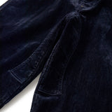 ベルベットデニムワークパンツ/ Dark navy