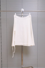 Off Shoulder String Sweatshirt (Ivory)