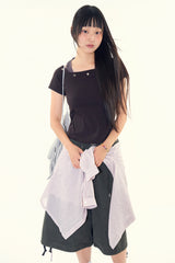 シエルアイレットホルタークロップTシャツ